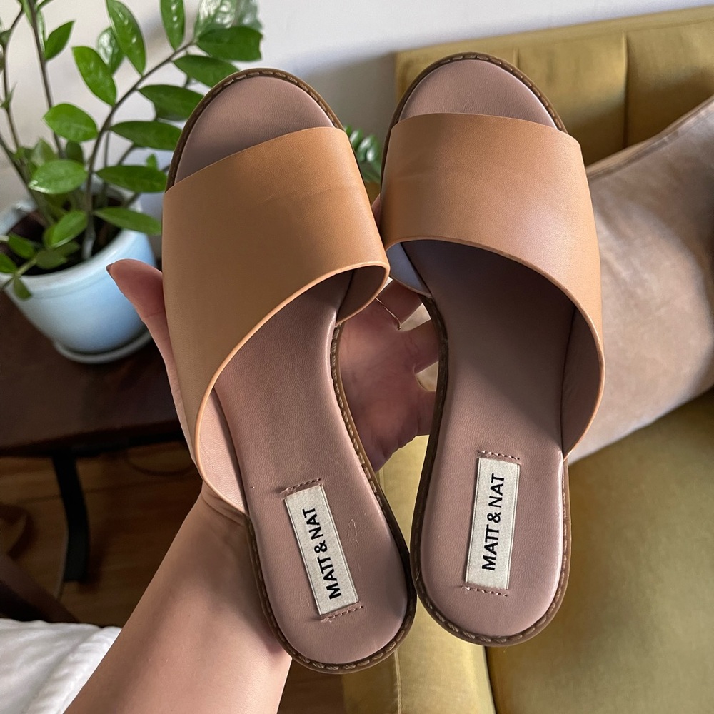 Matt + Nat Vegan Leather Sandals  -  Size 37